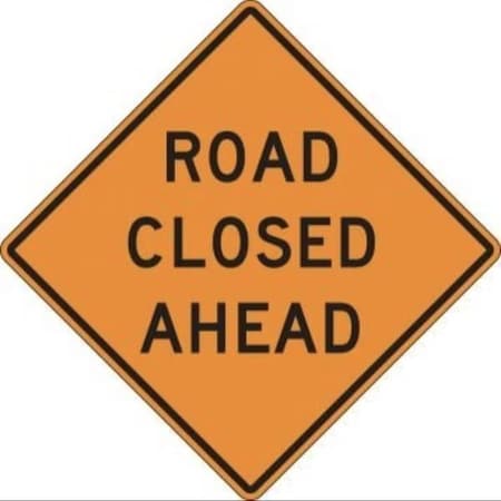 Accuform RIGID CONSTRUCT ION SIGN ROAD CLOSED FRK267DP